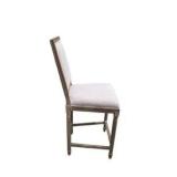 Lot of 2 Restoration Hardware RH Counter Stools - Wood Frames, Upholstered Seats & Woven Back