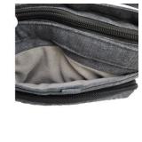Lug Samba Shoulder Bag RFID Protected Multi Pocket Travel Purse Heather Gray