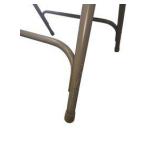 4 Uline H-2522 Padded Folding Chairs - Tan Vinyl Seat and Back