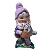 Ceramic Garden Gnome Decor Lot - Standing Watering Can Gnome & Sleeping Gnome