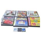 Nintendo DS / 3DS Game Lot - Mario Kart DS, Mario Party DS, Cars, Brain Age 2 & More