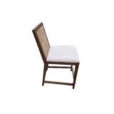 Lot of 2 Restoration Hardware RH Counter Stools - Wood Frames, Upholstered Seats & Woven Back