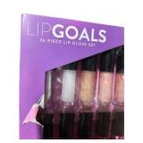Lip Goals 36-Piece Lip Gloss Set, Pink/Red/Nude/Glitter Shades