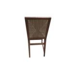 Lot of 2 Restoration Hardware RH Counter Stools - Wood Frames, Upholstered Seats & Woven Back
