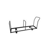 6 Brown Metal Folding Chairs With Rolling Storage Cart