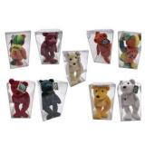 Lot of 9 Bamm Beano’s Baseball Player Plush Bears in Display Boxes – Griffey, Ripken Jr, Sosa, Jones & More