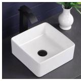 White Porcelain Vessel Bathroom Sink $79.99 Retail - Brand New
