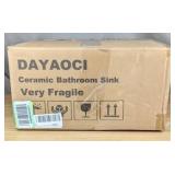 White Porcelain Vessel Bathroom Sink $79.99 Retail - Brand New