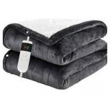 Electric Heated Throw Blanket 50" x 60" Grey $39.99 Retail - Brand New