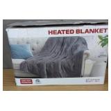 Electric Heated Throw Blanket 50" x 60" Grey $39.99 Retail - Brand New