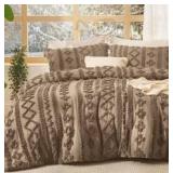 Bedsure Tufted Boho King Comforter Set, Light Brown $69.99 - Brand New
