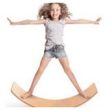 Natural Wood Balance Board for Kids Montessori Wobble Board $39.99 Retail - Brand New