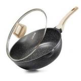 CAROTE 5.5 Qt Deep Frying Pan with Lid $49.99 Retail - Brand New