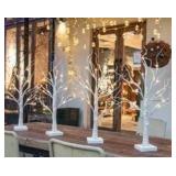 EAMBRITE Lighted Birch Tree 4 Piece Set $39.99 Retail - Brand New