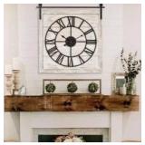 Vintage Barn Door Wall Clock 24" $69.99 Retail - Brand New