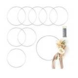 Floral Hoop Rings 8-Pack Retail - Brand New