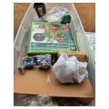 Set of Christmas Stemmed Glasses & Misc