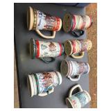 Vintage Budweiser Christmas Mugs (Some New In Box)
