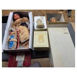 2- Vintage Dolls 1- Porcelain Figurine (New In Package)