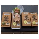 4- Classic Creations Porcelain Dolls (New In Package)