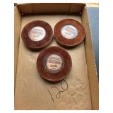 3- Vintage Winston Select Copper Tone Ash Trays