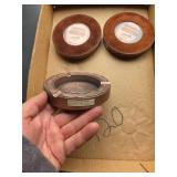 3- Vintage Winston Select Copper Tone Ash Trays