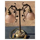 1970s Brass 2 Shade Lamp