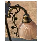 1970s Brass 2 Shade Lamp