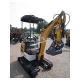 CFG Industry ZX20R Excavator 23hp, Pilot Controls, Hydraulic Bucket Thumb