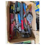 Large Vintage Hand Tool Lot – Hammers, Screwdrivers, Wrenches, Leather Tool Belt & Shop Tools