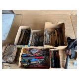 Large Vintage Hand Tool Lot – Hammers, Screwdrivers, Wrenches, Leather Tool Belt & Shop Tools