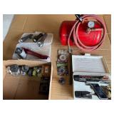 Automotive Garage Lot – Sears Penske Timing Light, 5-Gallon Air Tank, Flashlights & Shop Supplies