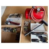 Automotive Garage Lot – Sears Penske Timing Light, 5-Gallon Air Tank, Flashlights & Shop Supplies
