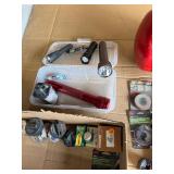Automotive Garage Lot – Sears Penske Timing Light, 5-Gallon Air Tank, Flashlights & Shop Supplies
