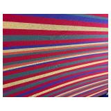 Outdoor Fabric Hammock with Steel Stand – Colorful Striped Patio & Backyard Hammoc