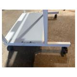 Medical / Laboratory Equipment Cart with Built-In Power Strip – Rolling 2-Tier Instrument Stand