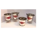 Vintage Grain Belt Beer Tin Buckets – Set of 4