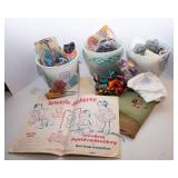 Assorted Latch Hook & Embroidery Crafting Supplies Lot