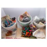 Assorted Latch Hook & Embroidery Crafting Supplies Lot