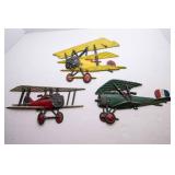 1975 Homco Metal Airplanes – Set of 3