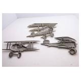 1975 Homco Metal Airplanes – Set of 3