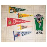 Vintage Pennants Lot – Disneyland, Circus World, Garden of the Gods & More