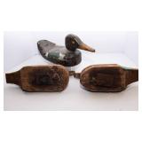 Vintage Wooden Duck Decoys - Set of Three