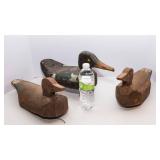 Vintage Wooden Duck Decoys - Set of Three