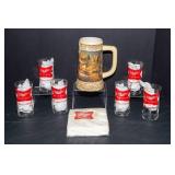 Miller High Life Collectibles Lot – Glasses, Napkins & Ducks Unlimited Stein