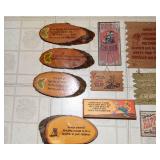 Set of 12 Humorous Small Wooden Signs
