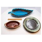 1970s Style Ceramic Servingware – 3 Pieces