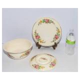 Kitchen Kraft OvenServe Spring Wreath Covered Casserole Dish & Matching Plate