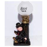 Vintage Clown Lamp & Charlie Chaplin Bar Oil Lamp – 2 Piece Lighting Lot