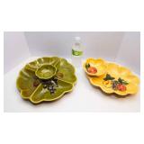1970s Ceramic Servingware – Chip & Dip Sets (2 Piece Lot)